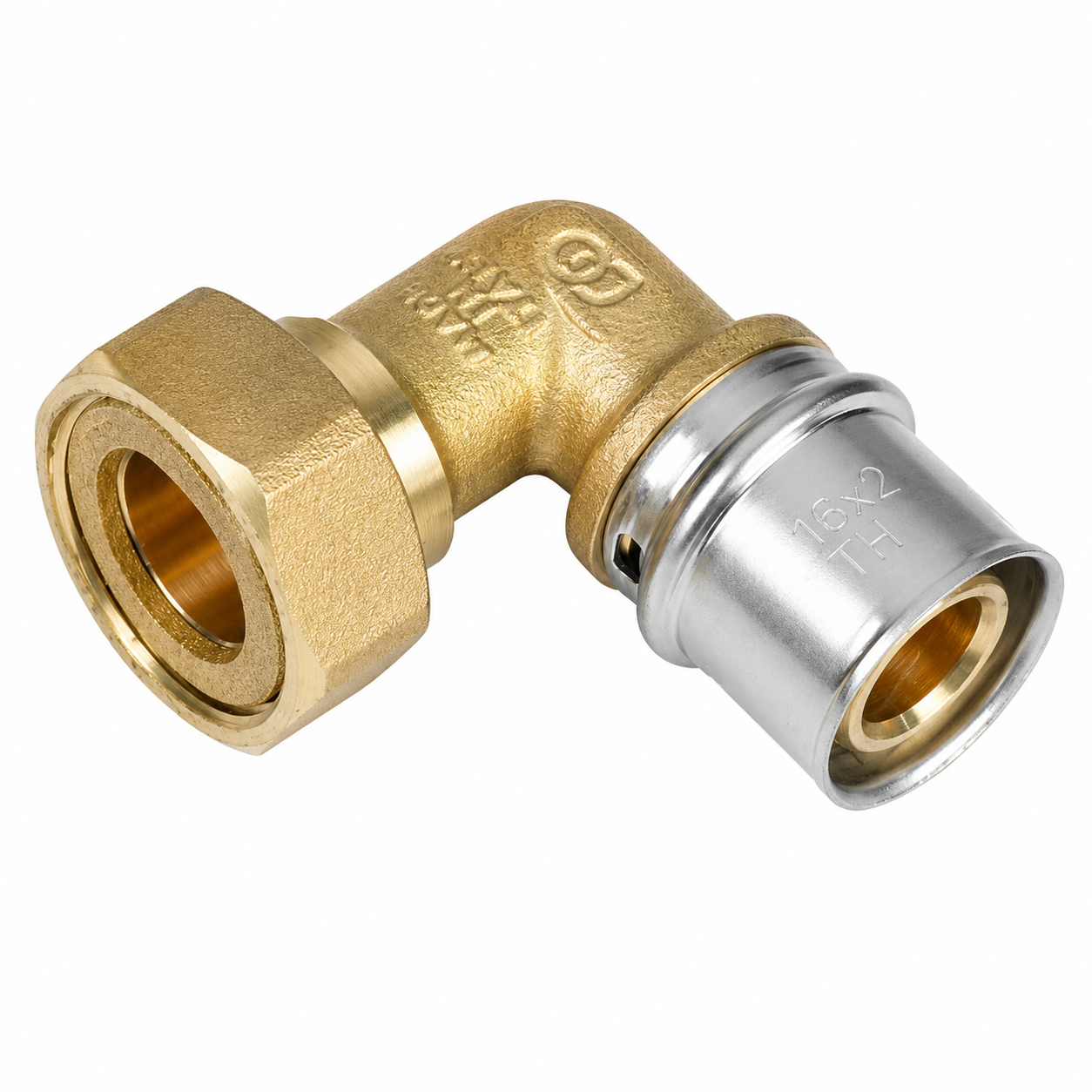 Coude multicouche à sertir 90° avec écrou tournant femelle 1/2" > 16 – SYSTEMPEX V