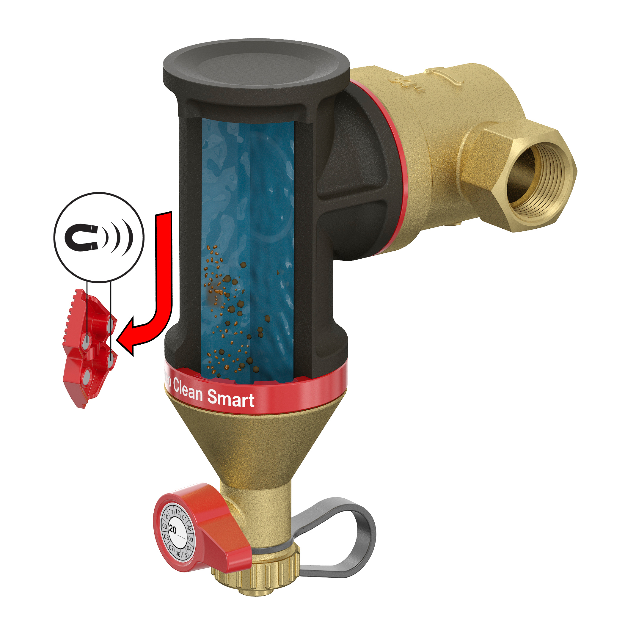 Séparateur de boues magnétique Flamco Clean Smart 3/4 pouces pour chauffage